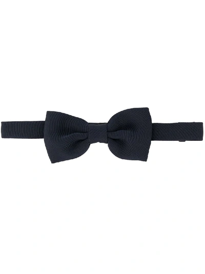 Tagliatore Plain Bow Tie In Blue