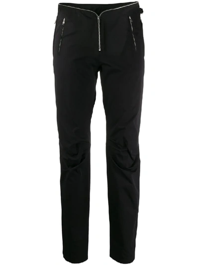 Frankie Morello Zipped Waist Slim-fit Trousers In Black