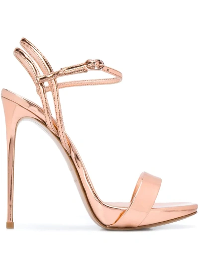 Le Silla Open Toe Stiletto Heel Sandals In Pink