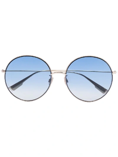 Dior Gold Tone Society Round Sunglasses
