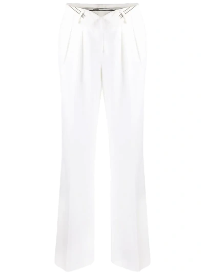 Alexander Wang Open-front Tailored Trousers In Neutrals