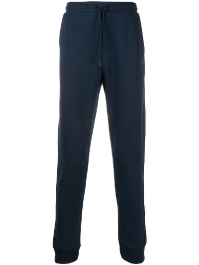 Hugo Boss Logo Print Track Trousers In Blue