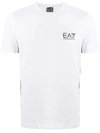 Ea7 Crew Neck Logo Tape T-shirt In White