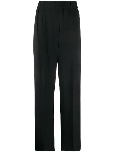 Brunello Cucinelli Elasticated Waistband Trousers In Black
