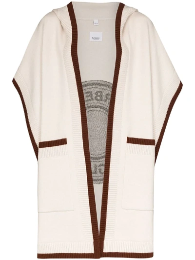 Burberry Carla Hooded Logo Knit Cape