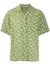 Acne Studios Printed Short-sleeved Shirt In Green