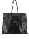 Medea Venti Busted Calfskin Leather Tote In Black