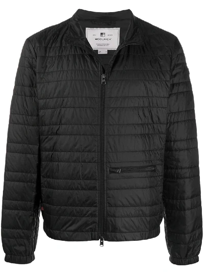 Woolrich Zipped Padded Jacket In Black