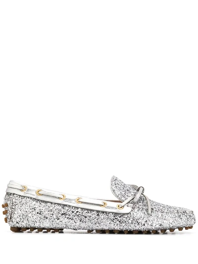 Car Shoe Moccasins Kdd006 Glitter Glitter Silver