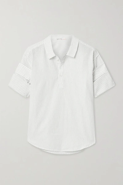 Alex Mill Pinstriped Cotton And Linen-blend Shirt In White