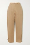THE RANGE CROPPED LINEN AND COTTON-BLEND TWILL STRAIGHT-LEG PANTS