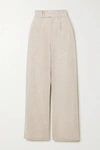 THE LINE BY K BETTINA LINEN-BLEND WIDE-LEG PANTS