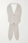 THE LINE BY K Bettina linen-blend halterneck vest