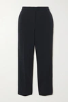 THEORY CROPPED CREPE SLIM-FIT PANTS
