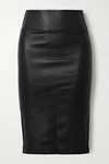 Sprwmn Stretch-leather Skirt In Black