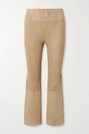 SPRWMN CROPPED SUEDE FLARED trousers
