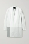 AKRIS HECTOR PANELED COTTON-BLEND TWILL COAT