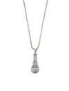 Eye Candy La Titanium Freddie Mic Pendant Necklace