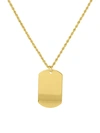 Saks Fifth Avenue 14k Yellow Gold Large Dog Tag Pendant Necklace