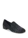 Giuseppe Zanotti Embellished Classic Smoking Slippers In Nero