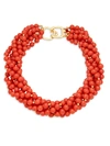 KENNETH JAY LANE GOLDTONE CHUNKY BEAD NECKLACE,0400012131096