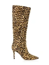 GIANVITO ROSSI LEOPARD PRINT SLOUCHY CALF HAIR KNEE-HIGH BOOTS,0400010667484