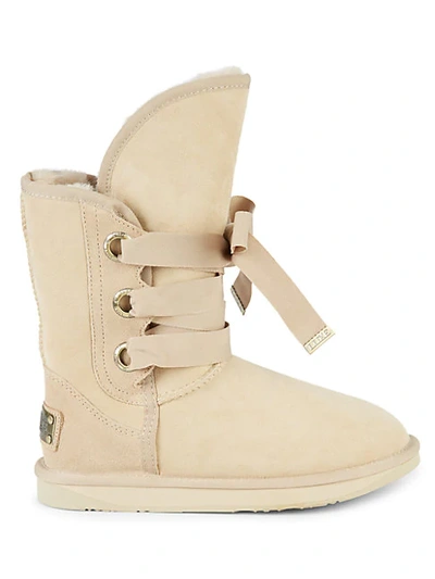 Australia Luxe Collective Bedouin Double-faced Sheepskin Short Winter Boots In Sand