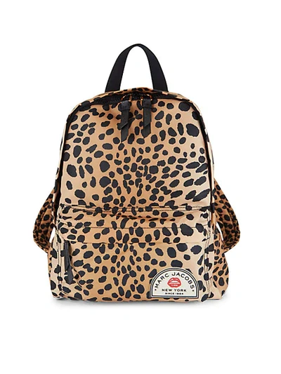 Marc Jacobs Medium Collegiate Animal-print Nylon Backpack In Leopard Multi