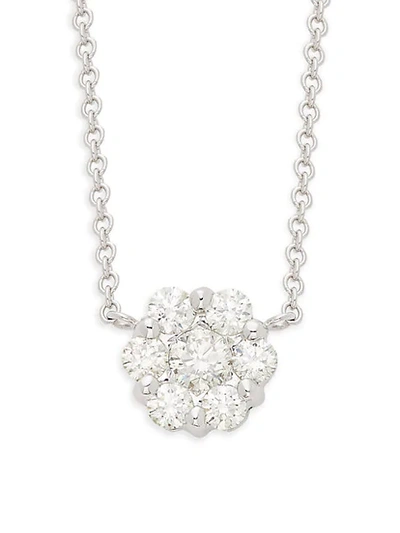 Saks Fifth Avenue 14k White Gold & Diamond Pendant Necklace