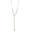 ADRIANA ORSINI SILVERTONE, CRYSTAL & 5-7MM PEARL NECKLACE,0400010716240