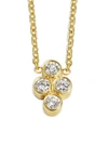 LEGEND AMRAPALI TARAKINI 18K GOLD DIAMOND CLUSTER PENDANT NECKLACE,0400011132732