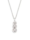 SAKS FIFTH AVENUE 14K WHITE GOLD DIAMOND PENDANT NECKLACE,0400011240846