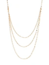 SPHERA MILANO 14K YELLOW GOLD 3-STRAND NECKLACE,0400011614583