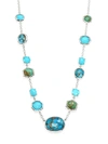 IPPOLITA 925 ROCK CANDY TURQUOISE & AMETHYST STATION NECKLACE,0400011472901