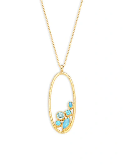 Gurhan Pointelle 24k, 22k & 18k Gold & Multi-stone Pendant Necklace