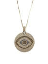 Eye Candy La Luxe 14k Goldplated Sterling Silver & Crystal Evil Eye Pendant Necklace