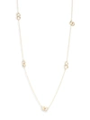 SAKS FIFTH AVENUE 14K YELLOW GOLD CIRCLE STATION NECKLACE,0400011986832