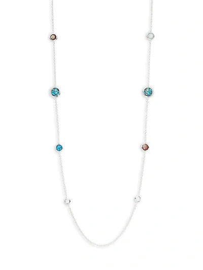 Ippolita Rock Candy Sterling Silver & Multi-stone Graduated Lollipop Station Necklace