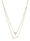 SAKS FIFTH AVENUE 14K YELLOW GOLD & DIAMOND DOUBLE-CHAIN CHARM NECKLACE,0400012049180