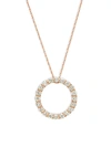 SAKS FIFTH AVENUE 14K ROSE GOLD & DIAMOND PENDANT NECKLACE,0400011469845