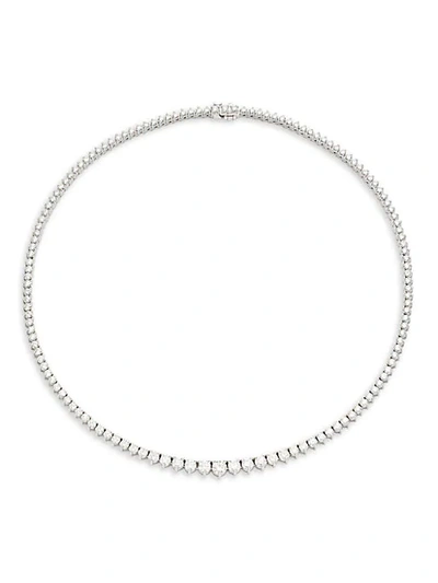 Nephora 14k White Gold & Diamond Graduated Necklace