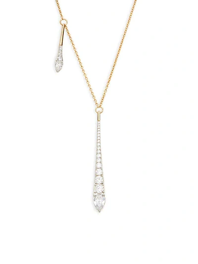 Adriana Orsini Goldplated, Rhodium-plated Sterling Silver & Crystal Pendant Necklace