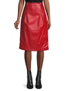 VERSACE DOUBLE ZIP LEATHER SKIRT,0400012384474