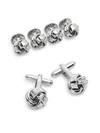 SAKS FIFTH AVENUE CLASSIC KNOT CUFF LINKS,0400087335038