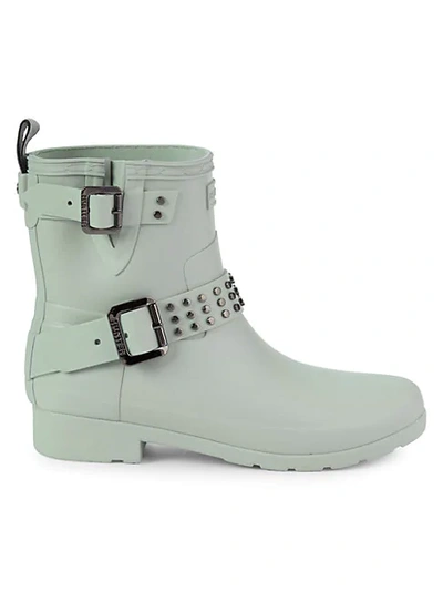 Hunter Studded Rubber Rain Boots In Sea Spray