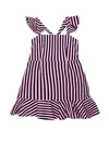 MILLY MINIS GIRL'S STRIPED RUFFLE DETAIL DRESS,0400011732816