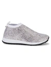 Jimmy Choo Nowary Crystal Embellished Slip-on Sneaker In White Crystal