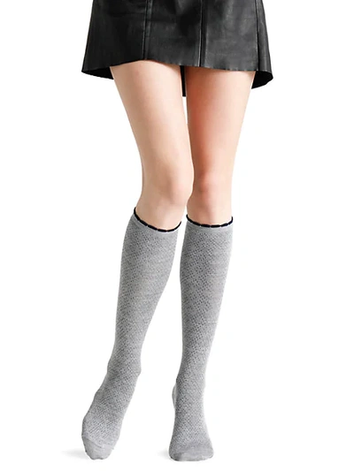 Fogal Kalea Cashmere-blend Knee-high Socks In Anthracite