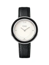 FENDI MY WAY STAINLESS STEEL & LEATHER STRAP WATCH,0400011134456