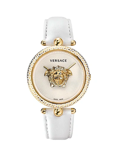 Versace Palazzo Stainless Steel & Leather-strap Watch